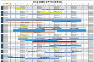 2026年全国青少年足球竞赛日历